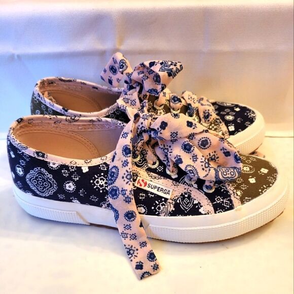 NEW SUPERGA 2750 "Bandana" Canvas w/Bandana Print Sneakers Sz.6/36 Ret. $89 - Picture 3 of 10